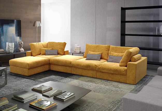 Диван Элизиум из антивандальной ткани от Gliver, бескаркасный диван нового поколения